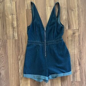 Urban Outfitters Dark Blue Denim Romper